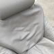 Pair of vintage grey leather armchairs by Ake Fribytter 1970