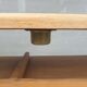 Double desk of schoolboy wood metal vintage curved base