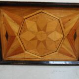 Antique wooden tray with inlay
