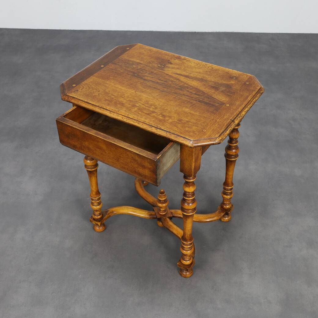 Neo-Baroque Side Table with Drawer, ca. 1890–1920