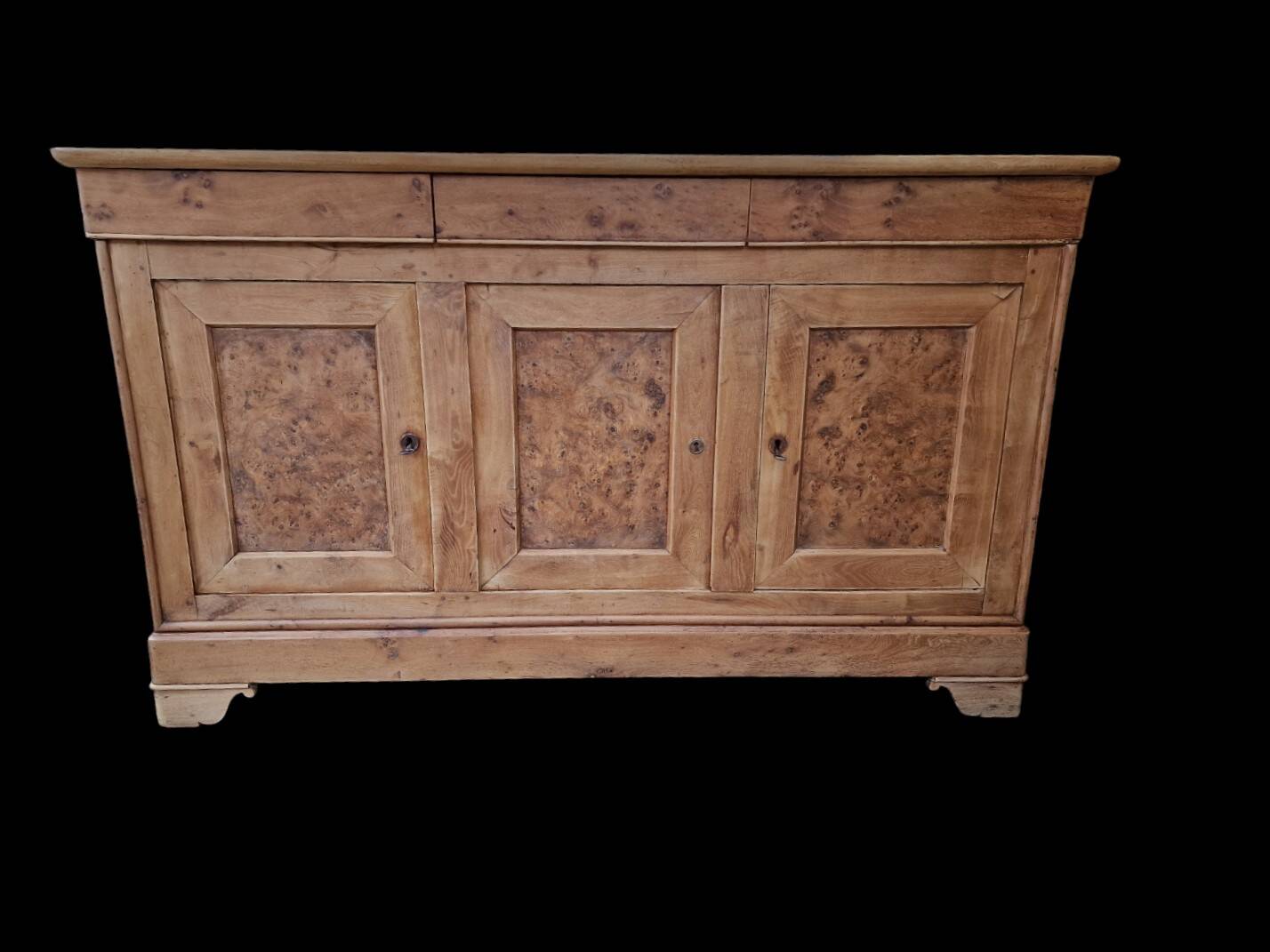 Louis Philippe style sideboard in cherry burl