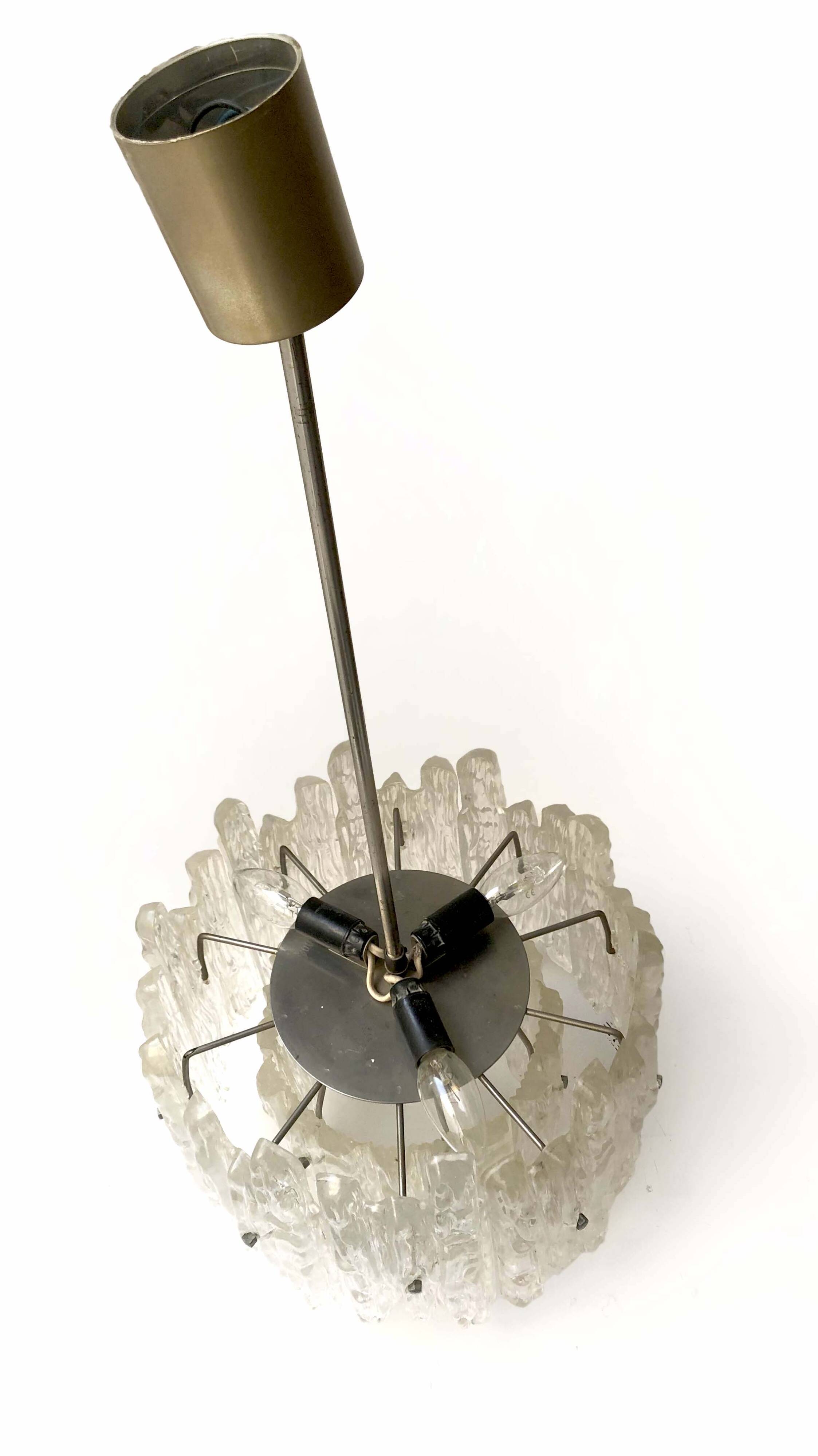 Ice frost pendant light by J. T Kalmar