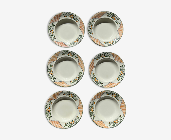 6 assiettes creuses Longwy