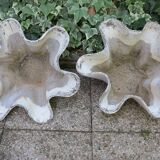 pair of handkerchief-shaped basins in eternit fiber cement