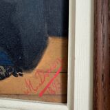 Oil on canvas by M. Dorion 1893 portrait of a Breton woman at work