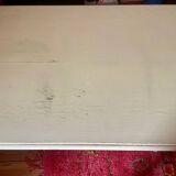 Weathered painted wood side table, TV table