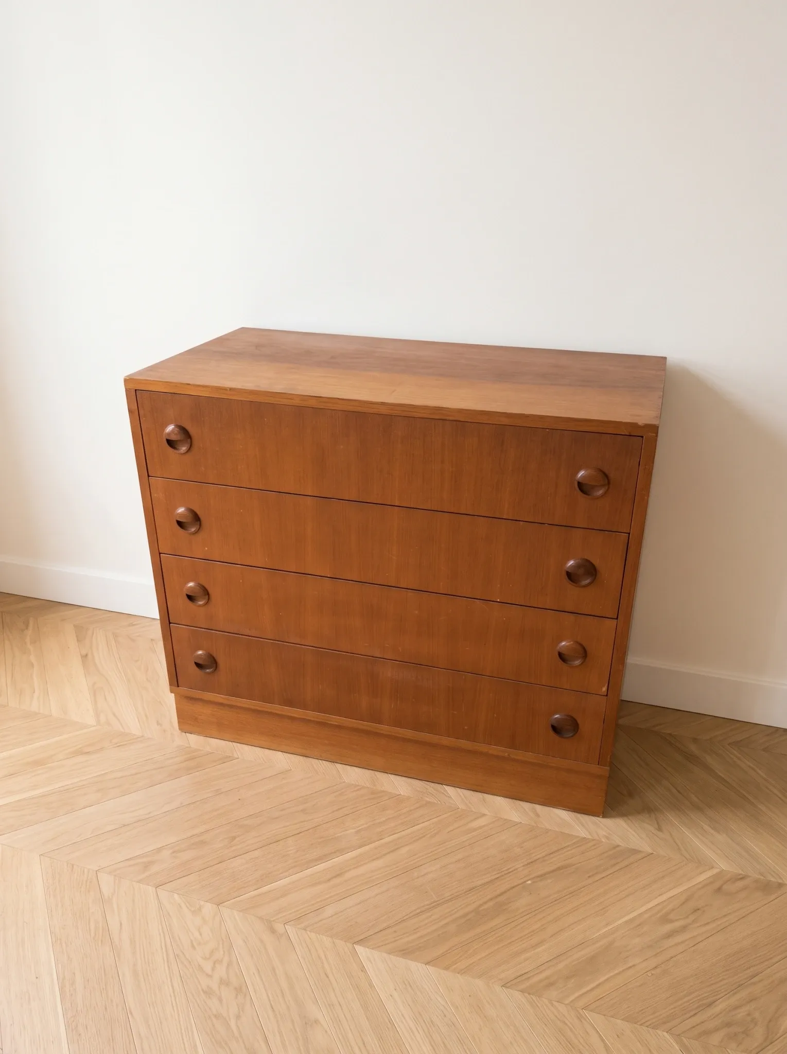 Commode scandinave en bois, années 60