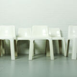 Set of 6 OZOO 700 Fiberglass Dining Chairs by Marc Berthier for Roche Bobois, 1970s