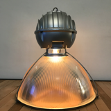 Suspension lamp holophane gray prismatic glass