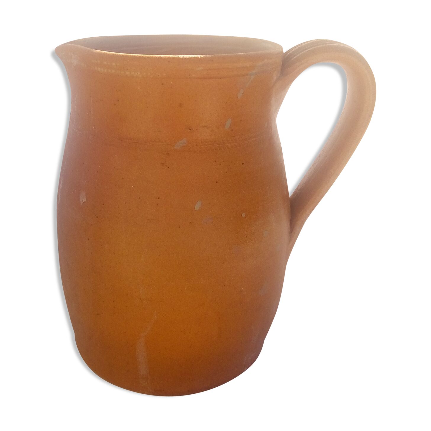 Large water pitcher in matte sandstone