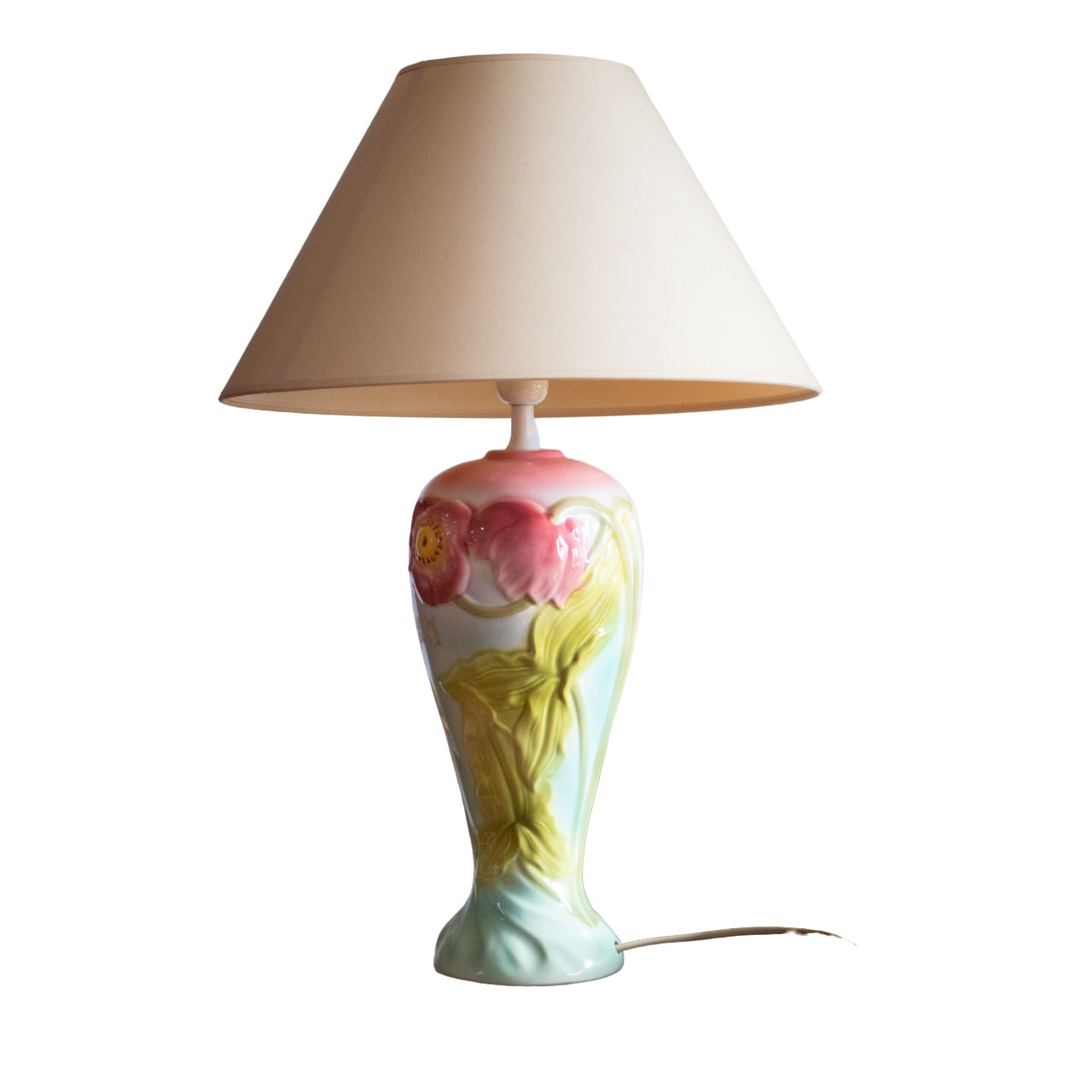 Antique lamp St Clement - Lunéville in anemone slip
