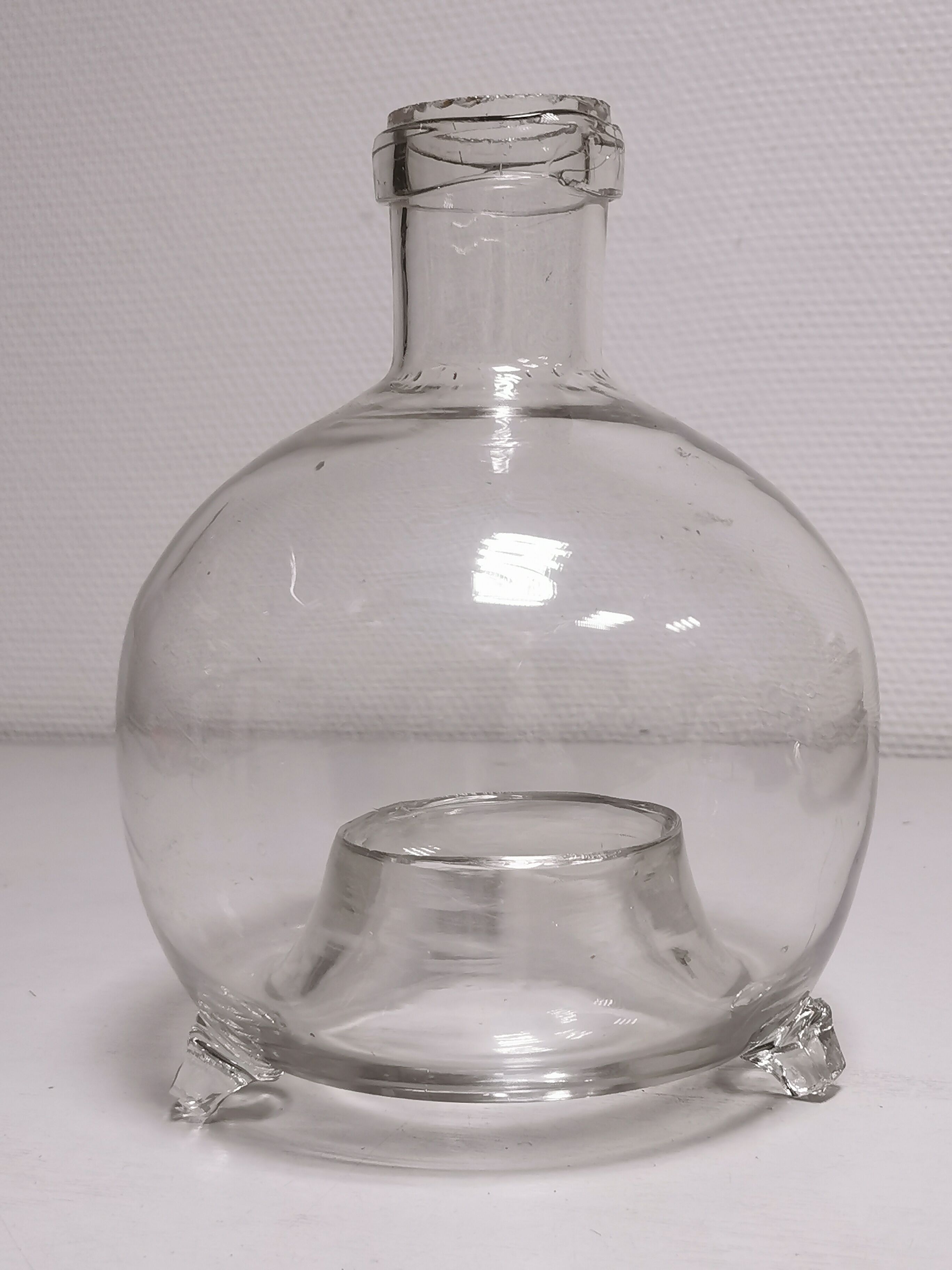 Lot de 2 anciens " gobe mouche ", piège à guêpes en verre soufflé