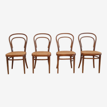 Set of 4 No. 214 R chairs by Michael Thonet for Thonet, 1970s