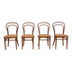 Set of 4 No. 214 R chairs by Michael Thonet for Thonet, 1970s