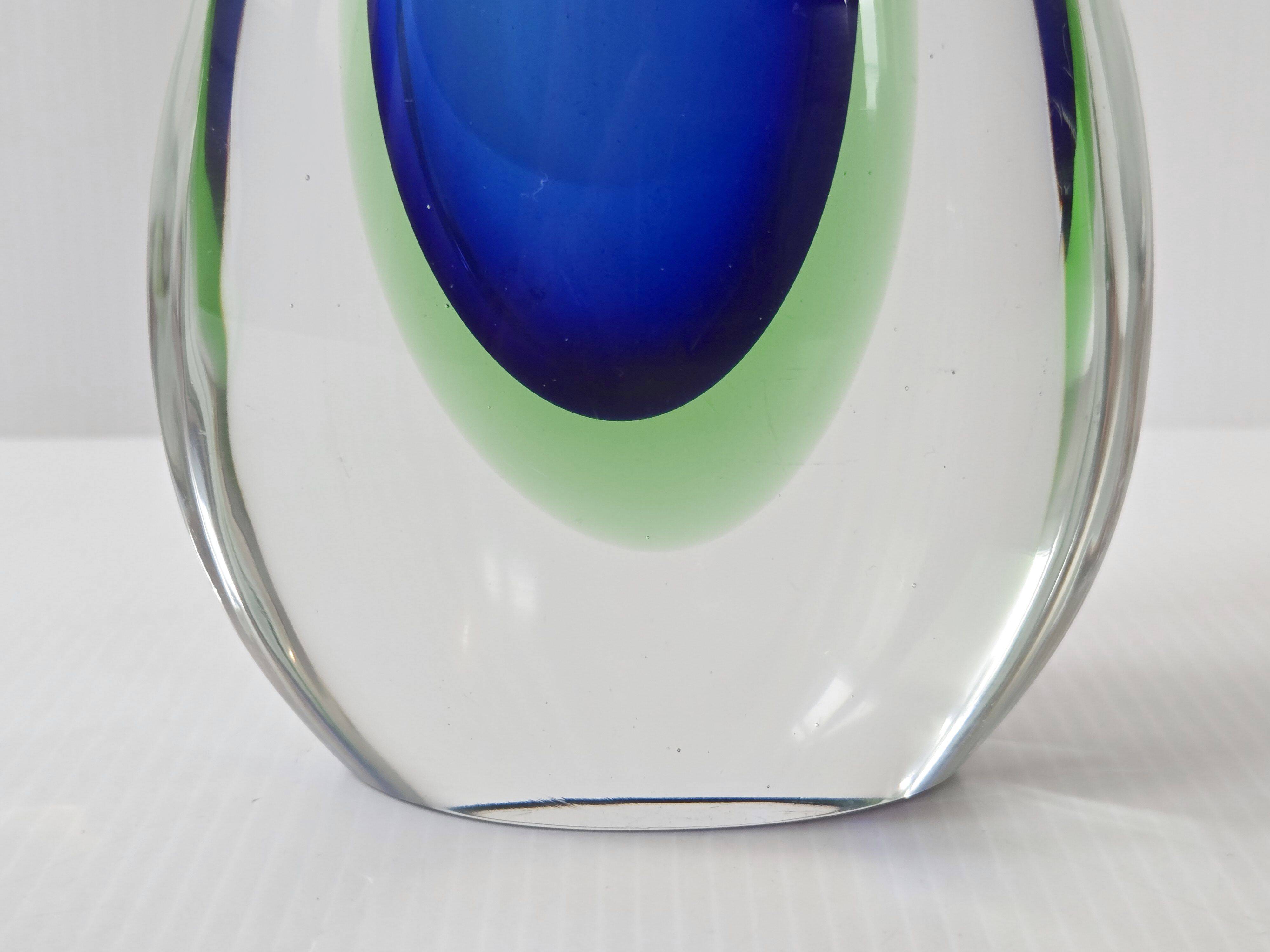 Vintage Murano glass vase Sommerso 1960