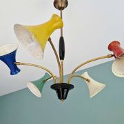 Diabolo articulated chandelier, Italian design, 1950s-60s