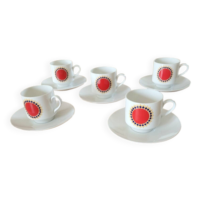 5 tasses et sous-tasses Bavaria