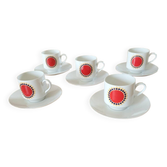 5 tasses et sous-tasses Bavaria