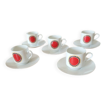 5 tasses et sous-tasses Bavaria