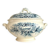 Lunéville tureen in iron clay, “Pheasants” service