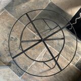 Side table in marble and wrought iron
