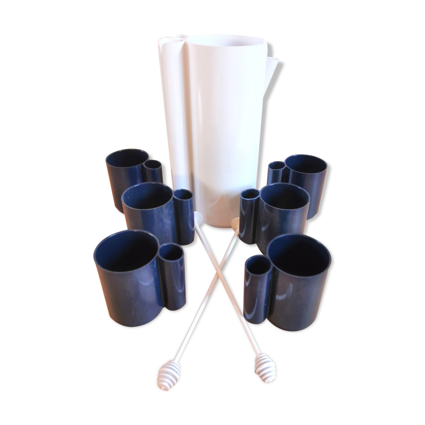 Two-tone orangeade service design Jean Pierre Vitrac 70s