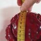 burgundy red slip ceramic box in the shape of a vintage crab
