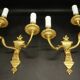 Paire d'applique en bronze doré style Louis XVI, XIXe