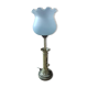 Lamp candlestick brass Tulip frosted glass bluish dp 1222101