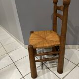 Set of 8 Charles Dudouyt Brutalist Dining Chairs 1960