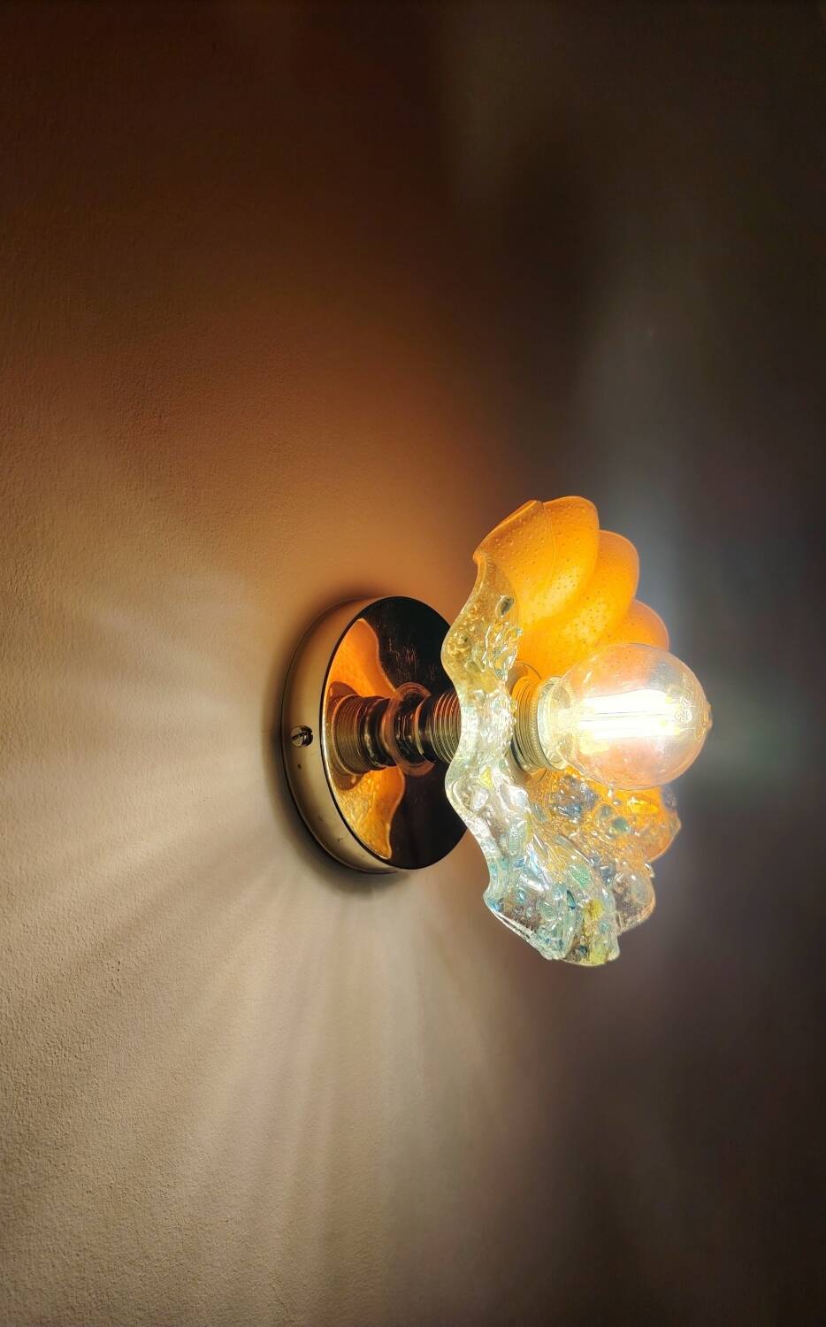 Murano flower wall light