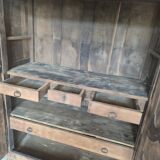 Armoire d'époque Louis XV 18éme en chêne et noyer massif Aérogommer