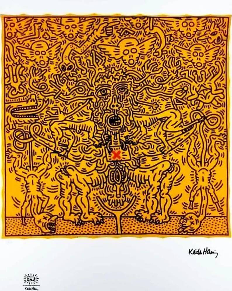 1990s Keith Haring Limited Edition Lithograph