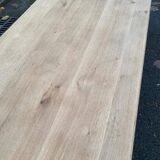 Extendable farmhouse dining table restored in solid oak, 19th century, 180-280cm