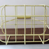 Yellow metal bottle holder