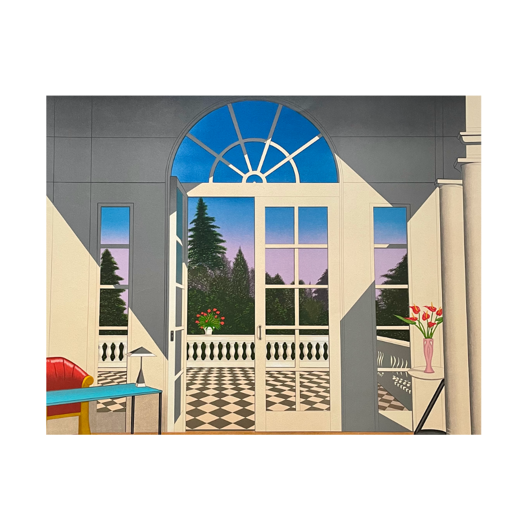 Large Interior Litography of a Villa