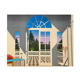 Large Interior Litography of a Villa