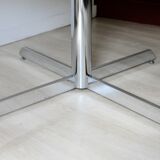 Marble and steel table France, circa 1970