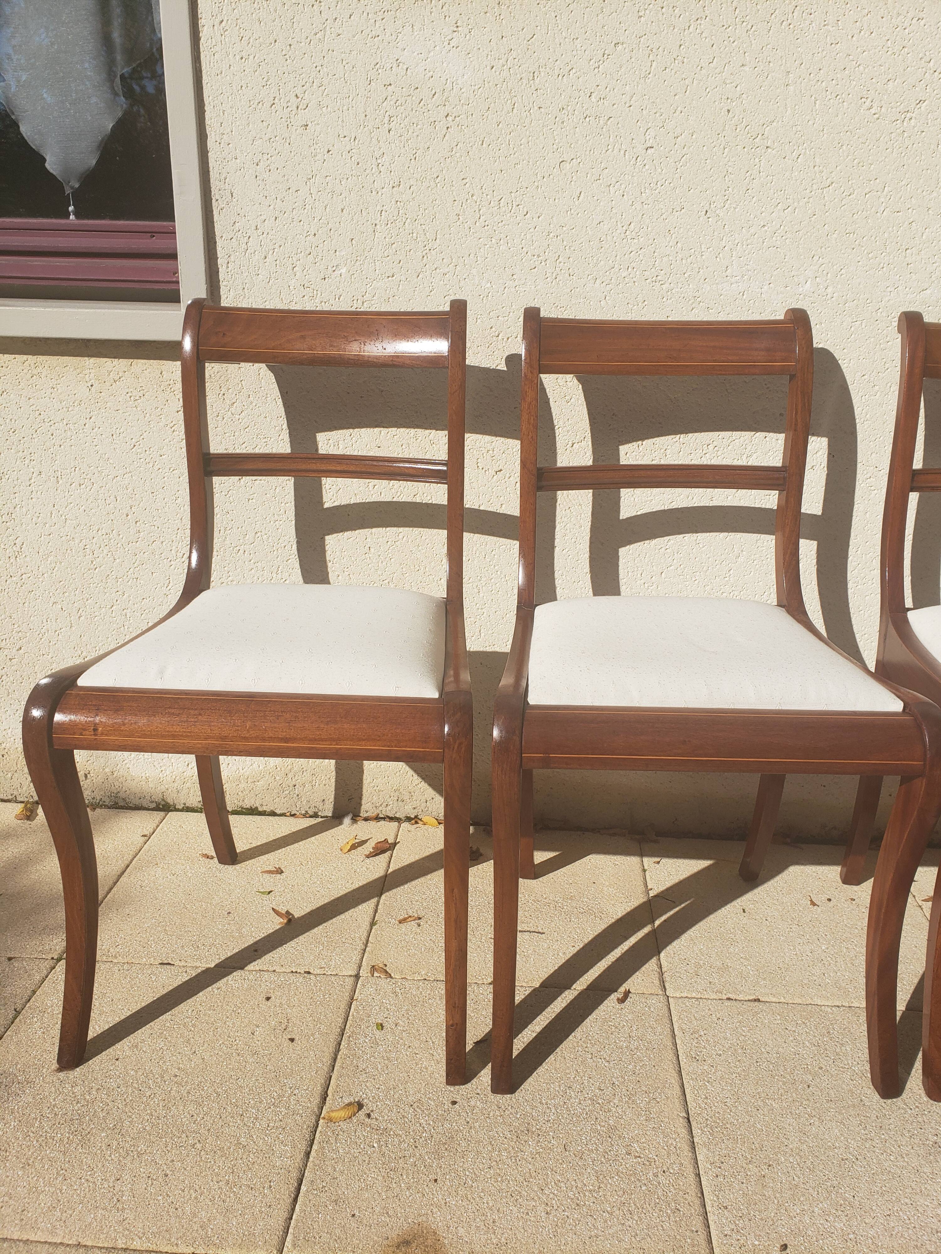 4 Antique Louis Philippe Chairs