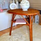 Table tripod pick, rattan