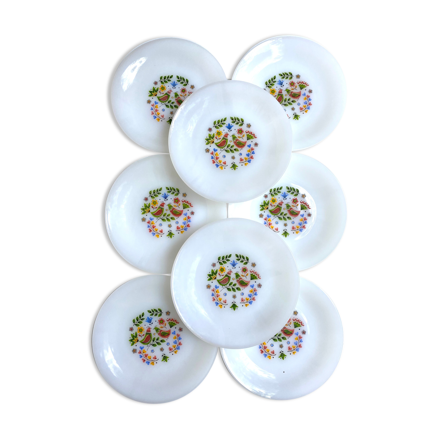 Vintage Arcopal plates Scandinavian décor