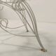 Vintage white enamelled iron garden table, Italy, 1960s
