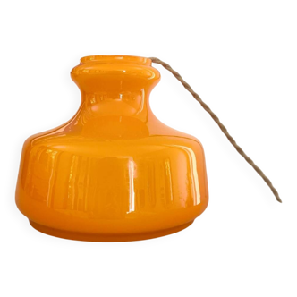 "Pop" pendant light in bright orange glass - 1960.