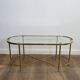 Oblong Coffee Table in Brass and Glass, by Maison Baguès, 1960s.