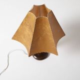 Table lamp in art deco / modernist style with paper shade, Czechoslovakia