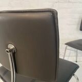 Set of six Sparta leather chairs by Christoph Hindermann for Dietiker, 1990s.