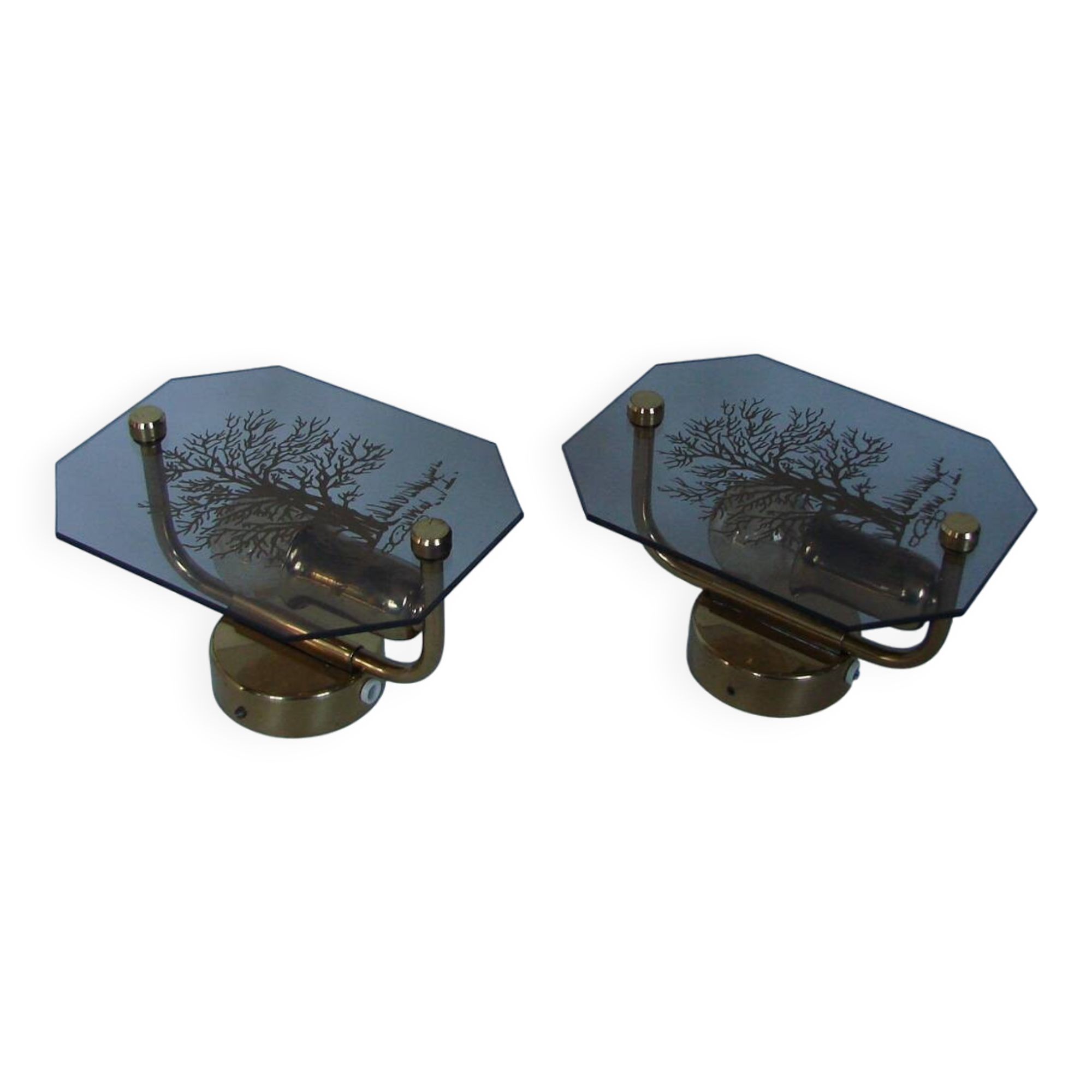 Brass wall sconces 1980s