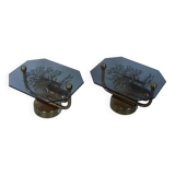 Brass wall sconces 1980s