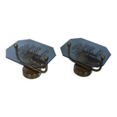 Brass wall sconces 1980s