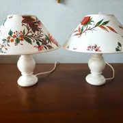 Pair of vintage alabaster lamps
